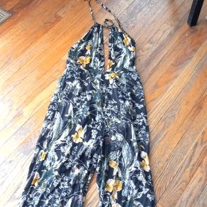Size 6 Free People halter deep v pants jumpsuit